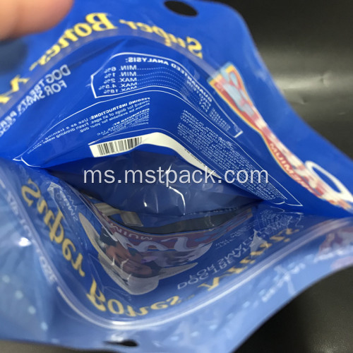 Beg pembungkusan dengan zip untuk makanan haiwan kesayangan